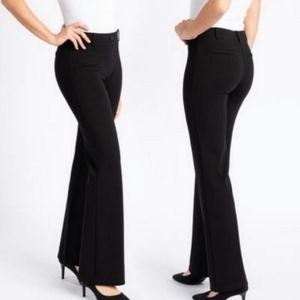 Betabrand Black Dress Pant Yoga Pant Straight Leg Classic.